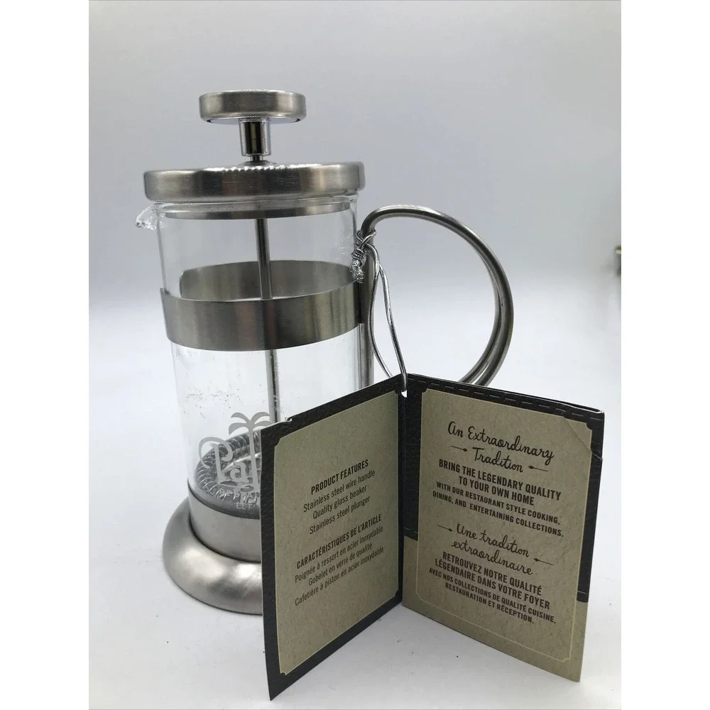 Stainless‎ French Press Tea Maker Palm Restaurant 4cups NEW